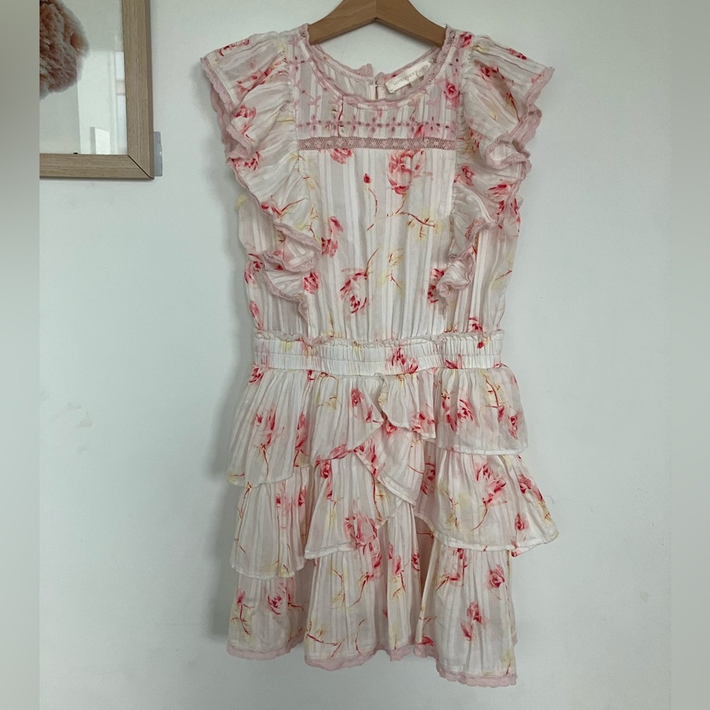 LoveShackFancy Girls decker ruffle mini dress